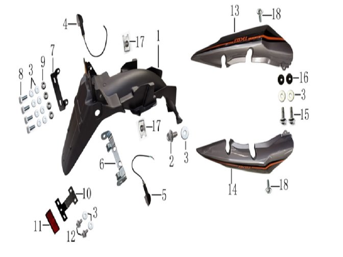 ARKA SİNYAL SAĞ (TK03)125-R
