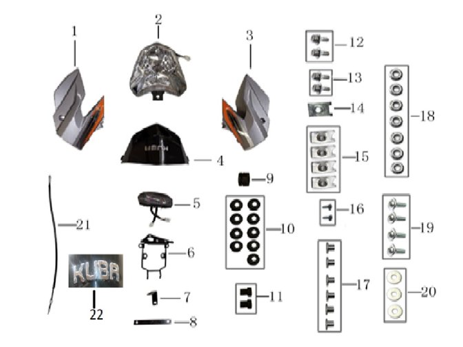 ÖN FAR PANELİ SOL GRİ (TK03)